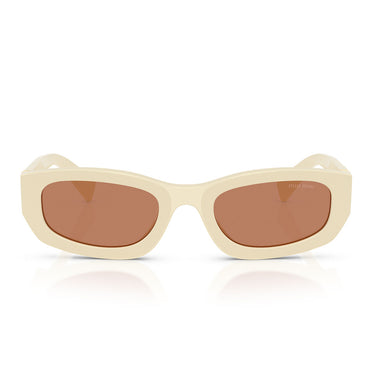 Miu Miu Okulary Przeciwsłoneczne MUB04S 21D90Q Biały Mleczny/Brązowy Damskie