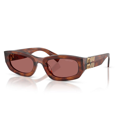 Miu Miu Okulary Przeciwsłoneczne MUB04S 26E80B Tabacco Striato/Violetto Scuro Damskie 1