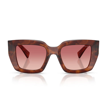 Miu Miu Gafas de Sol MUB05S 26E50U Tabaco Rayado Rojo Degradado Mujer