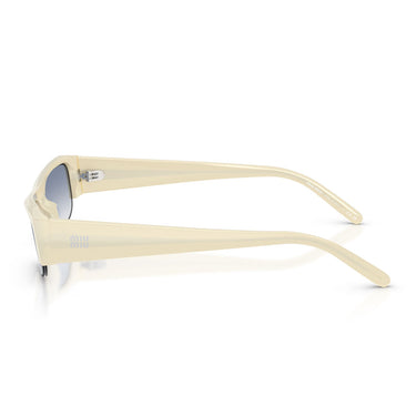 Miu Miu Occhiali da Sole MUB07S 22Q80O Bianco Crema Blu Sfumato Donna 3