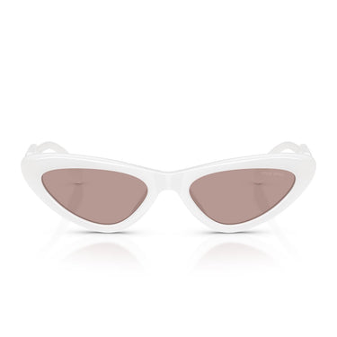 Miu Miu Occhiali da Sole MUB11SU 20M20I Bianco Opalino/Viola Chiaro Donna