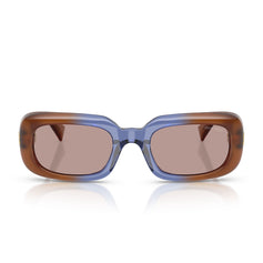 Miu Miu Occhiali da Sole MUB13S 22R20I Marrone Opalino Blu Viola Chiaro Marrone Donna