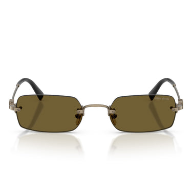 Miu Miu Okulary Przeciwsłoneczne MUB50S 26C09Z Złoto/Ciemny Brąz Damskie