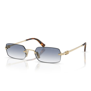Miu Miu Okulary Przeciwsłoneczne MUB50S ZVN80O Złoto Blado/Przezroczysty Gradient Niebieski Damskie 1