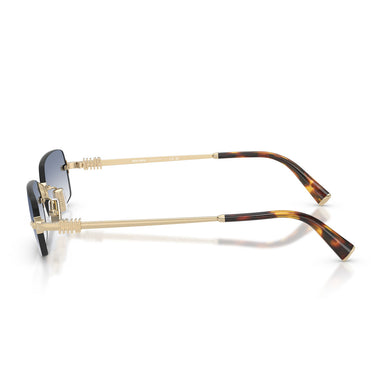 Miu Miu Okulary Przeciwsłoneczne MUB50S ZVN80O Złoto Blado/Przezroczysty Gradient Niebieski Damskie 2