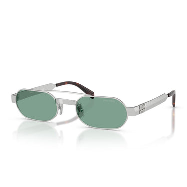 Miu Miu Occhiali da Sole MUB52S 21M40Y Argento Antico/Verde Donna 1