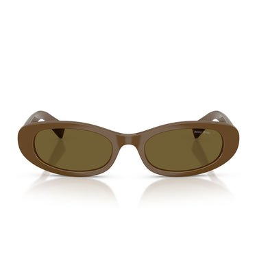 Miu Miu Occhiali da Sole MUC02S 23R09Z Verde Militare Marrone Scuro Donna