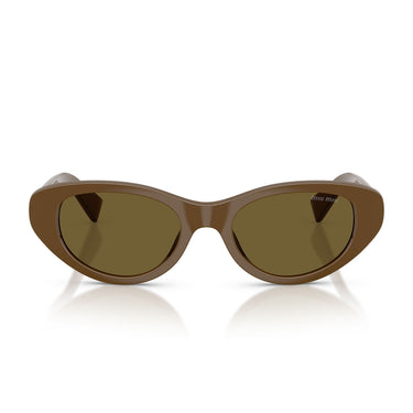 Miu Miu Occhiali da Sole MUC03SU 23R09Z Verde Militare Marrone Scuro Donna