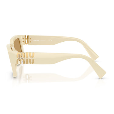 Miu Miu Occhiali da Sole MUC04S 21D10Y Lattiginoso Marrone Donna 3