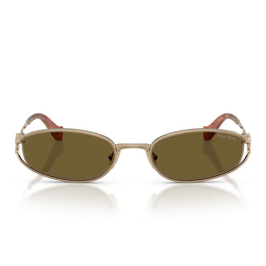 Miu Miu Occhiali da Sole MUC51S 7OE09Z Oro/Marrone Scuro Donna