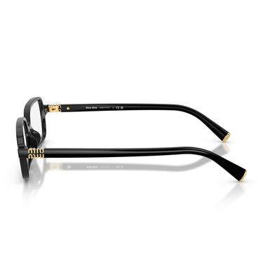 Miu Miu Occhiali da Vista MU01YV 16K1O1 Nero Trasparente Donna 3