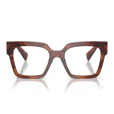 Miu Miu Occhiali da Vista MU04UV 11Q1O1 Tabacco Striato/Trasparente Donna