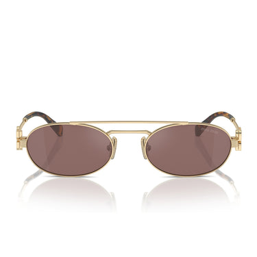 Miu Miu Lunettes de Soleil MU54ZS ZVN70D Or/Marron Femme