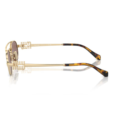 Miu Miu Sonnenbrille MU54ZS ZVN70D Gold/Braun Damen 3