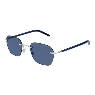 Montblanc Okulary Przeciwsłoneczne MB0270S 003 Srebrny/Niebieski Męskie