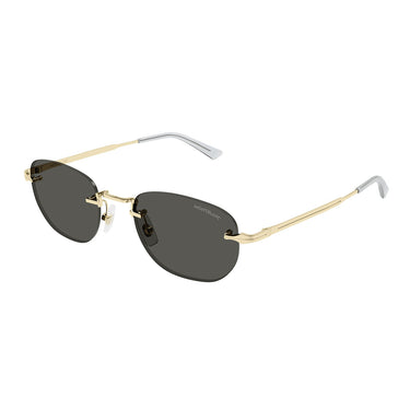 Montblanc Okulary Przeciwsłoneczne MB0303S 001 Złote/Szare Męskie