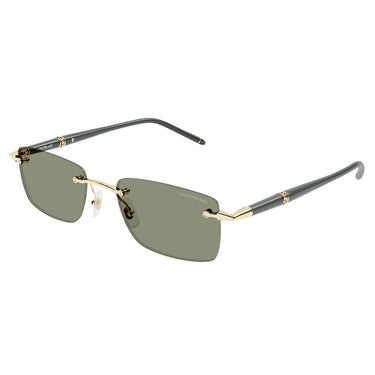 Montblanc Okulary Przeciwsłoneczne MB0344S 005 Złoto-Zielony Męskie 1
