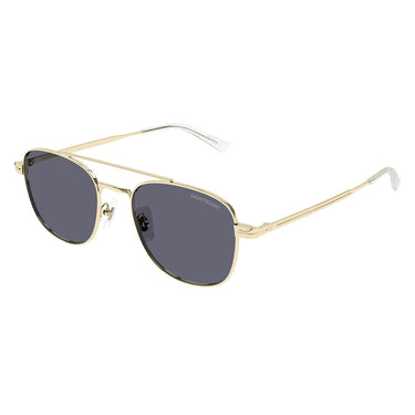Montblanc Okulary Przeciwsłoneczne MB0363S 004 Złote/Niebieskie Męskie