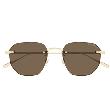 Montblanc Sonnenbrille MB0405S 002 Gold/Braun Herren
