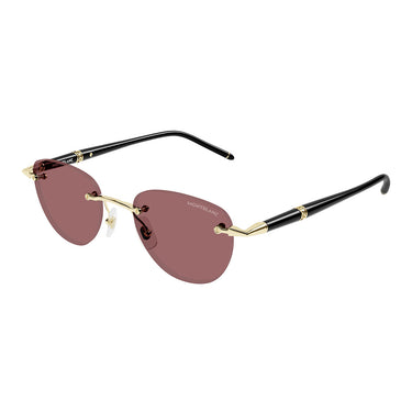 Montblanc Okulary Przeciwsłoneczne MB0412S 003 Złote/Pomarańczowe Męskie