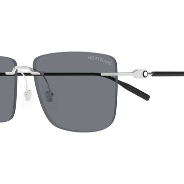Montblanc Occhiali da Sole MB0429S 002 Argento/Grigio Uomo 3