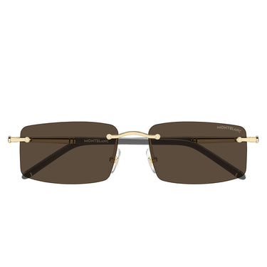 Montblanc Occhiali da Sole MB0443S 005 Oro Marrone Uomo