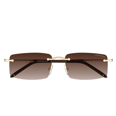 Montblanc Occhiali da Sole MB0443S 008 OroMarrone Marrone Uomo