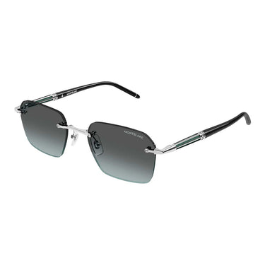 Montblanc Occhiali da Sole MB0526S 002 Argento/Grigio Uomo 2