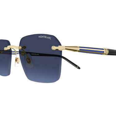 Montblanc Occhiali da Sole MB0526S 003 Oro/Blu Uomo 3