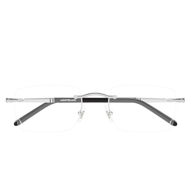 Montblanc Occhiali da Vista MB0444O 002 Argento/Trasparente Uomo