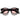 Moscot Sonnenbrille DAHVEN Schwarz Schwarz/Rot Unisex
