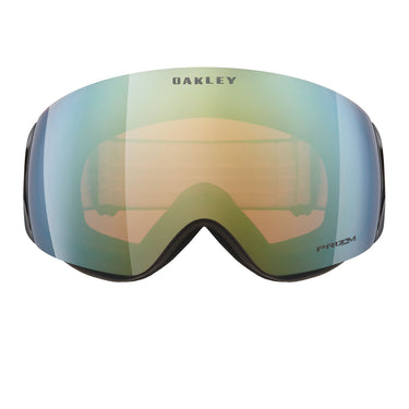Oakley Maschera da Neve OO7064 7064C7 Flight Deck M Nero Opaco Prizm Salvia Oro