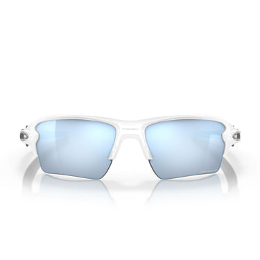 Oakley Occhiali da Sole OO9188 918882 FLAK 2.0 XL Bianco Lucido Prizm Deep Water Unisex Polarizzati