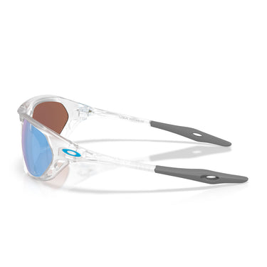 Oakley Occhiali da Sole OO9537 953702 Cage Jacket Trasparente Opaco Prizm Deep Water Unisex Polarizzati 4