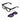 Off-White Occhiali da Vista OW9000 1037 Nero/Trasparente Con Clip Viola Unisex 3