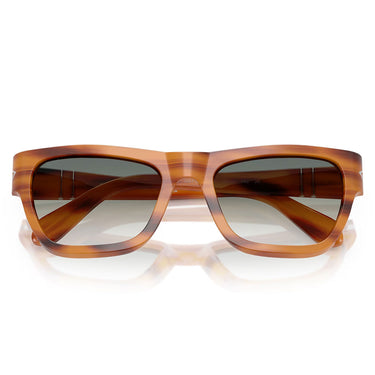 Persol Sunglasses PO0091S 960/3A Brown Striped/Green Gradient Unisex 6