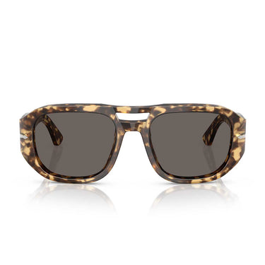 Persol Occhiali da Sole PO3373S 1056B1 Vincent Marrone Beige Tartarugato/Grigio Scuro Unisex