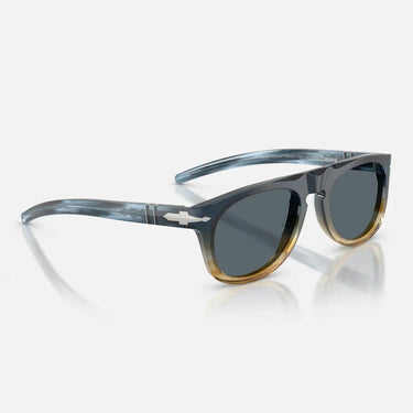 Persol Occhiali da Sole PO3401S 1245R5 x Cassina Limited Edition Blu Striato Beige/Blu Unisex 4