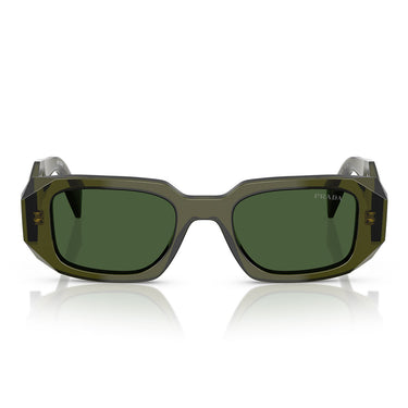 Prada Sunglasses PR17WS 19Z1I0 Transparent Bottle/Dark Green Unisex