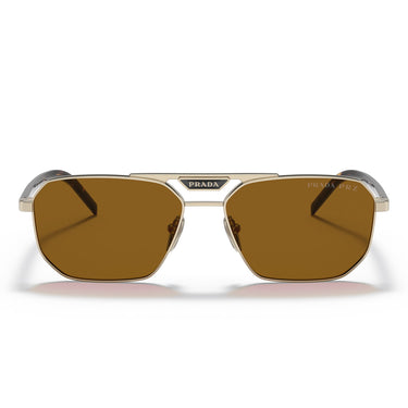 Prada Sunglasses PR58YS ZVN5Y1 Gold-Brown Unisex Polarized