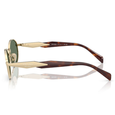 Prada Okulary Przeciwsłoneczne PR65ZS ZVN70L Złoto-Zielony Damskie 2