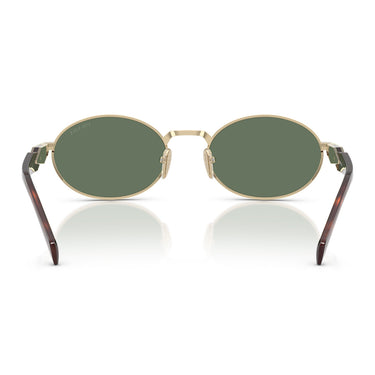 Prada Okulary Przeciwsłoneczne PR65ZS ZVN70L Złoto-Zielony Damskie 3