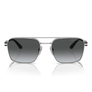 Prada Sunglasses PR67ZS 1BC5W1 Silver/Smoky Gray Unisex Polarized