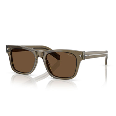 Prada Occhiali da Sole PRA17S 18T70F Terra Trasparente/Marrone Scuro Unisex