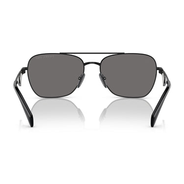 Prada Okulary Przeciwsłoneczne PRA50S 1AB5Z1 Czarny Ciemnoszary Damskie Polaryzacyjne 4