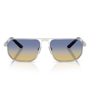 Prada Gafas de Sol PRA53S 27506Z Plata Mate/Amarillo Azul Oscuro Hombre