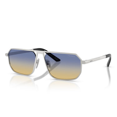 Prada Okulary Przeciwsłoneczne PRA53S 27506Z Srebrny Mat/Żółty Ciemnoniebieski Męskie 2
