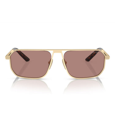 Prada Occhiali da Sole PRA53S VAF10D Oro Opaco Marrone Chiaro Uomo