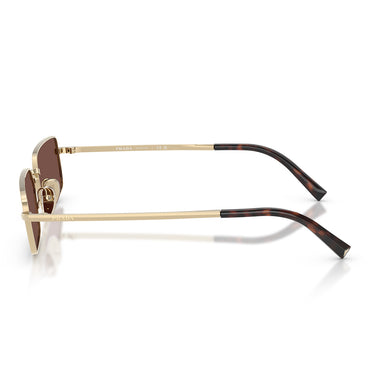 Prada Okulary Przeciwsłoneczne PRA60S ZVN80T Złoto Blado Czekoladowy Czarny Damskie 5
