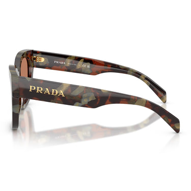 Prada Okulary Przeciwsłoneczne PRC04S 22F90Q Wood Tortoise Marrone Damskie 3